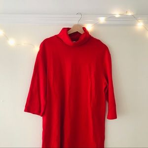 Zara red turtle neck